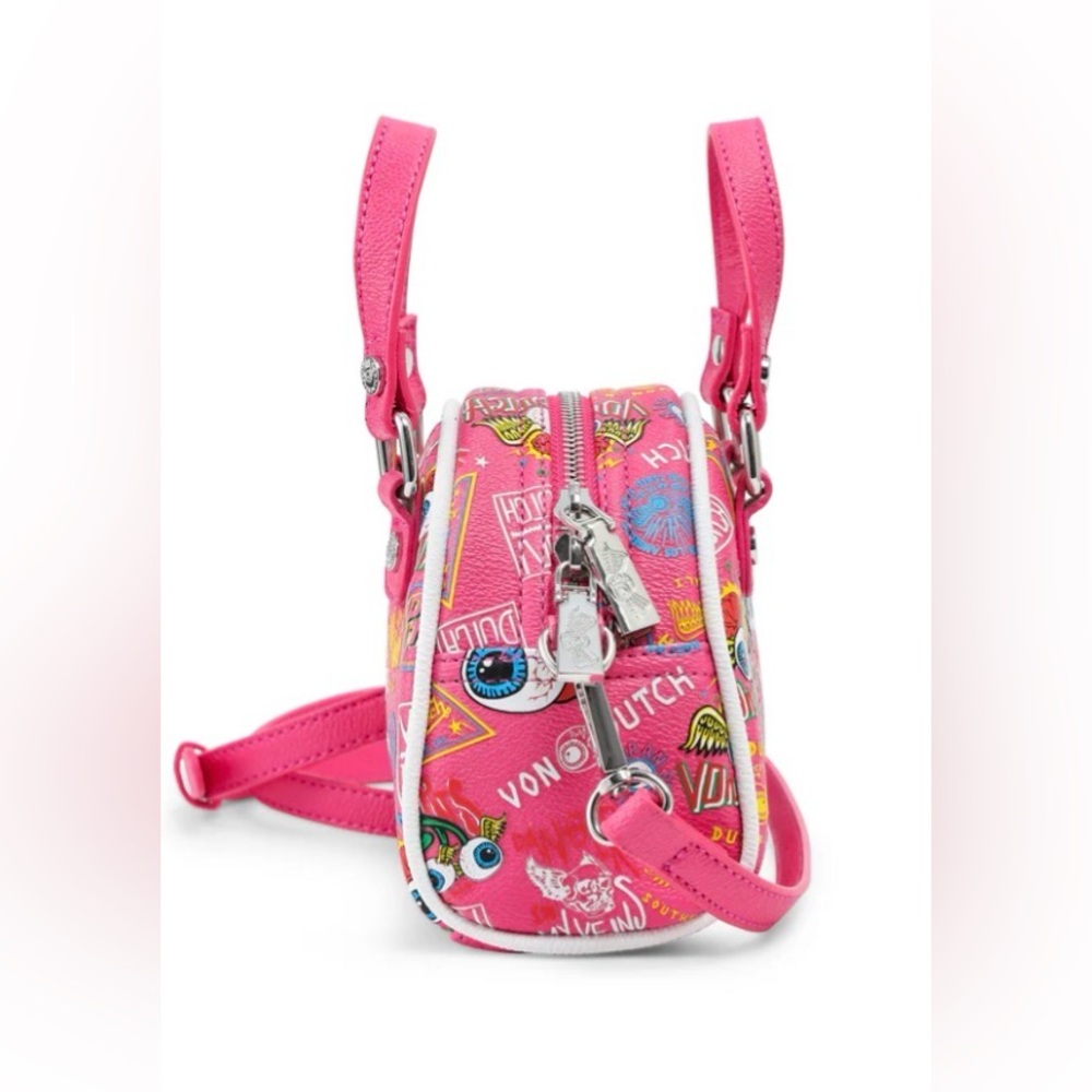 NWT VON DUTCH MINI BOWLING BAG - HOT PINK JAX - Picture 5 of 5